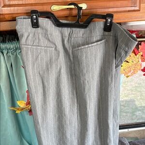 Chico's Gray Pinstripe Straight Leg Pants